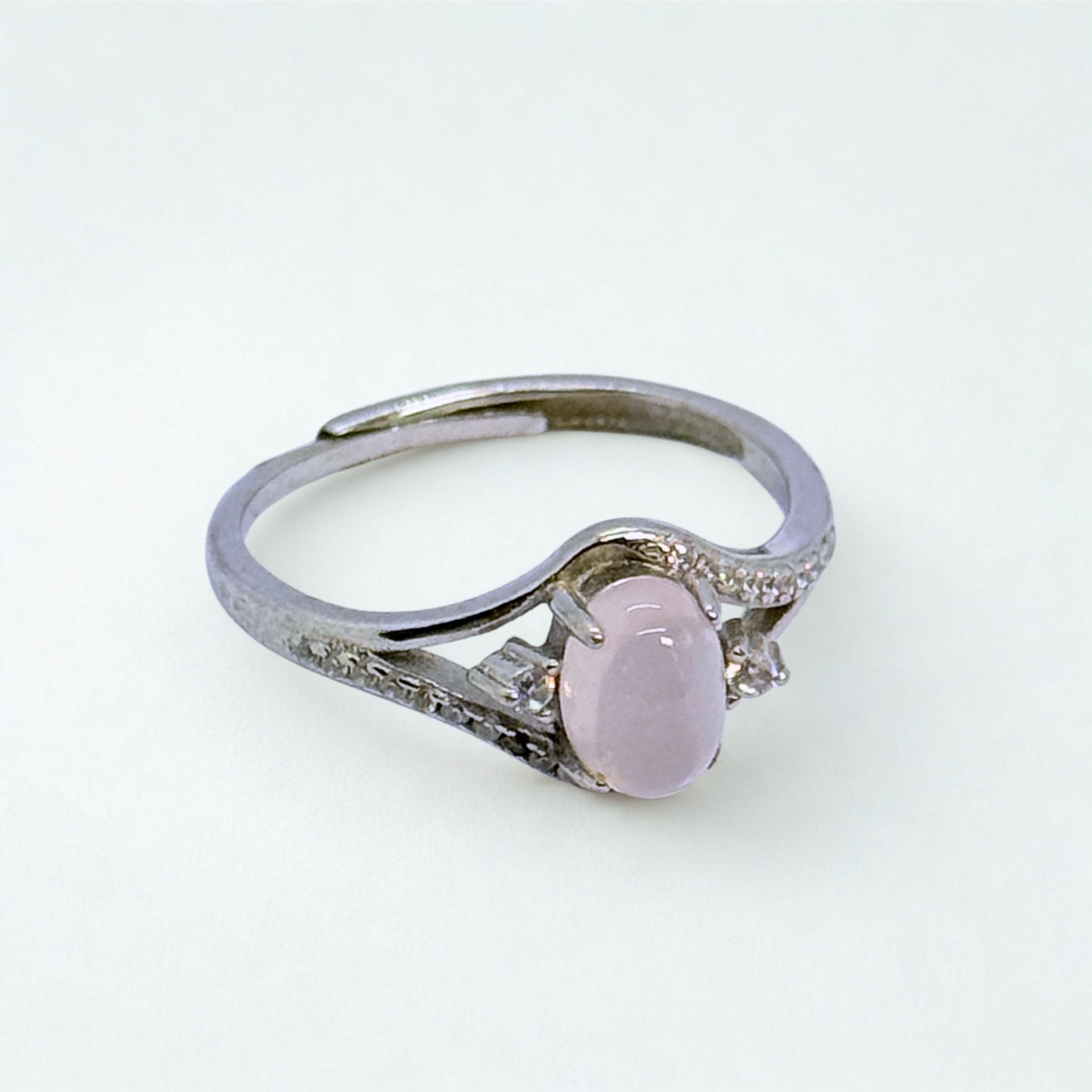 Bagues Solitaire - Quartz rose AA+ Madagascar - Argent 925 - Ovale 10 mm Précieuse Lucie
