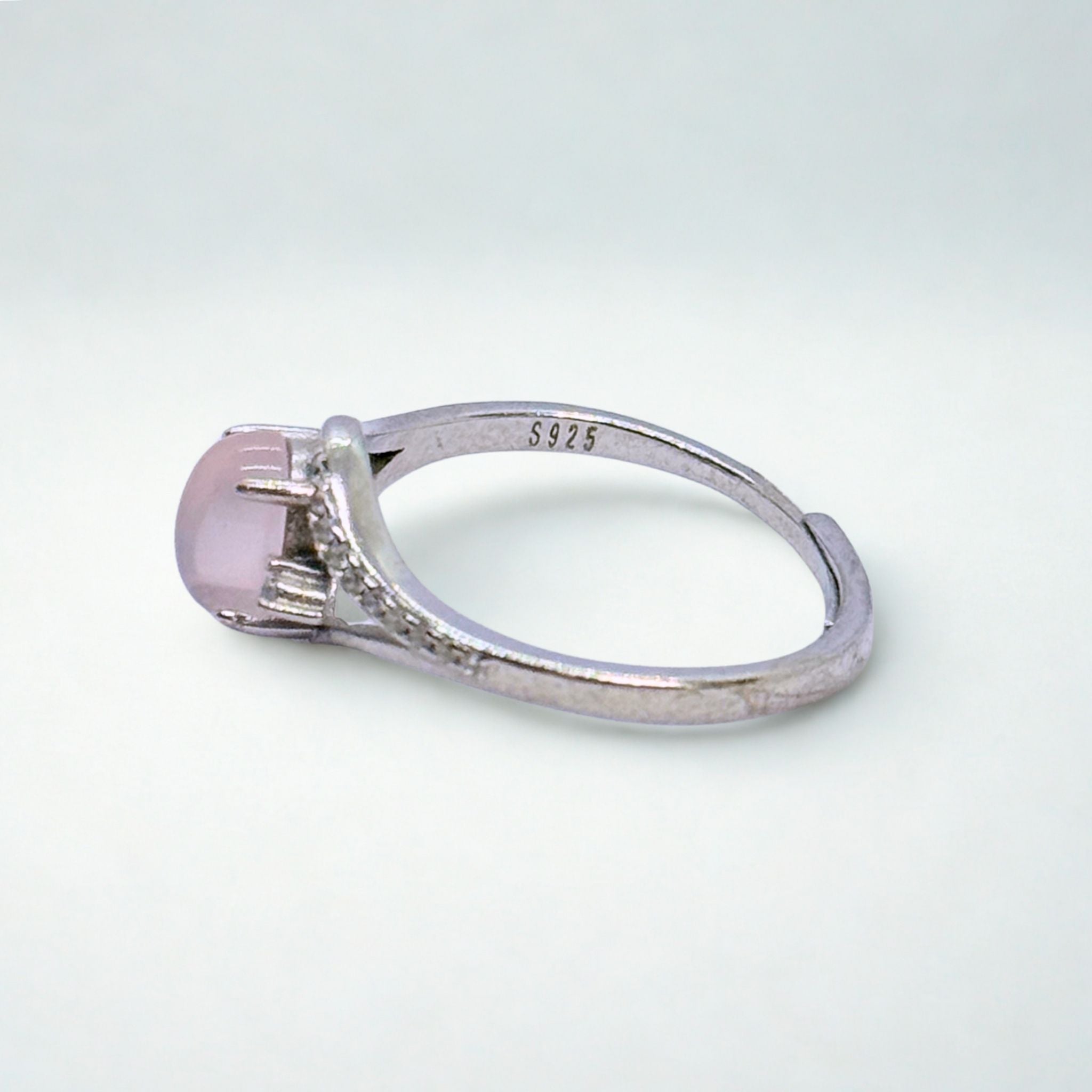 Bagues Solitaire - Quartz rose AA+ Madagascar - Argent 925 - Ovale 10 mm Précieuse Lucie