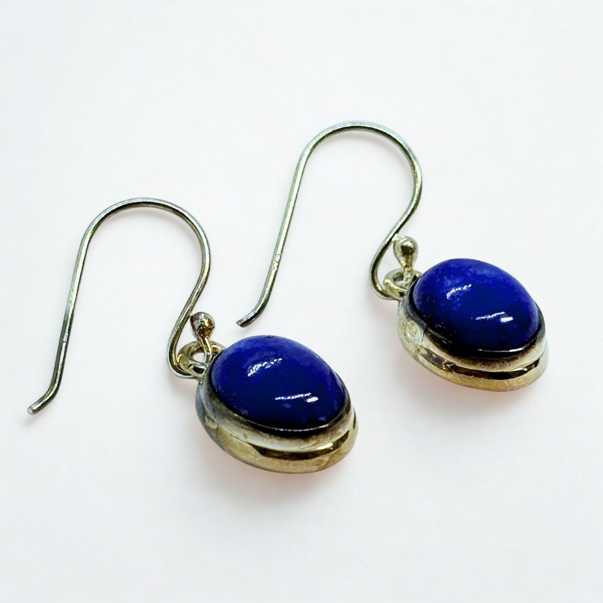 Boucles d'oreilles - Lapis lazuli AA - Argent 925 - Ovale 14 mm Précieuse Lucie