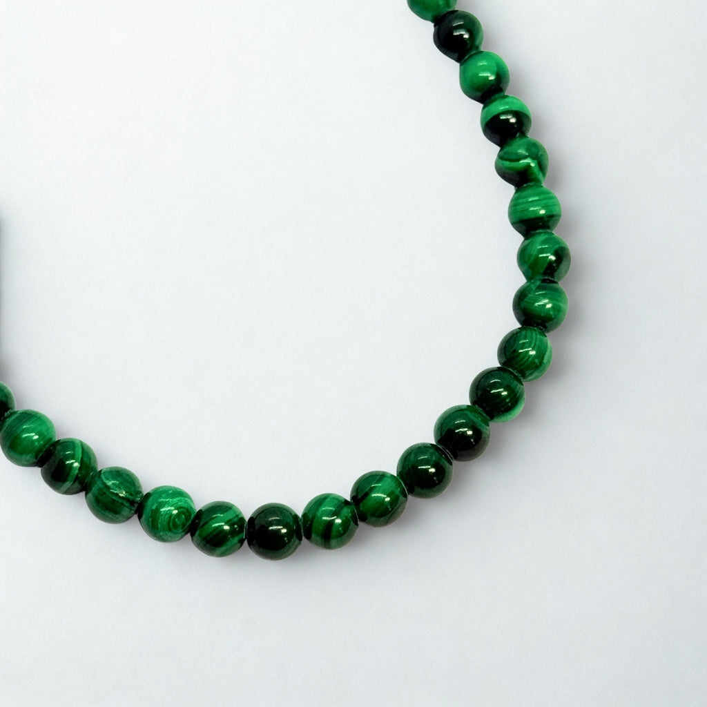 Bracelet boules 4 mm - Malachite - AA Précieuse Lucie