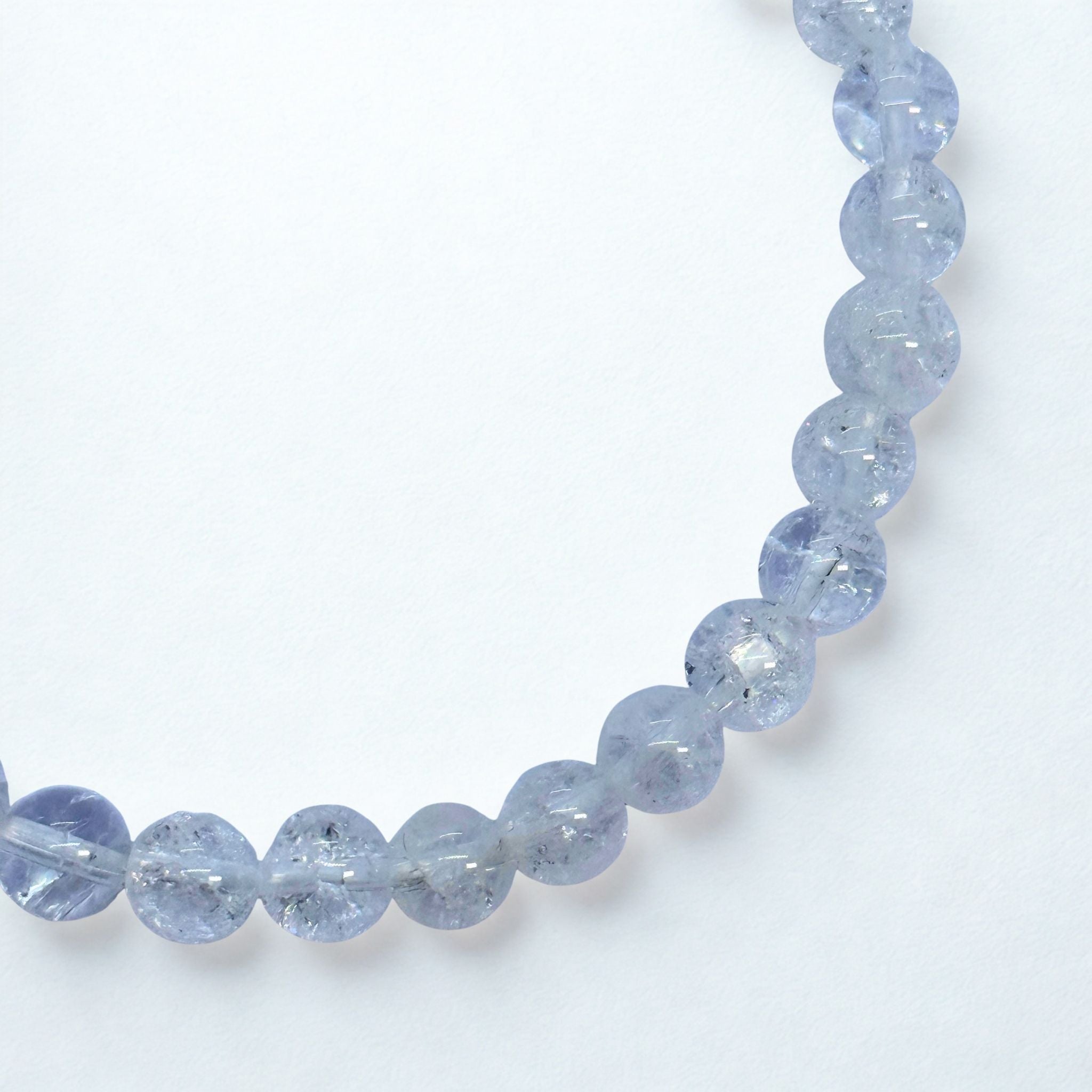 Bracelet boules 6 mm - Cristal de roche crack - A Précieuse Lucie