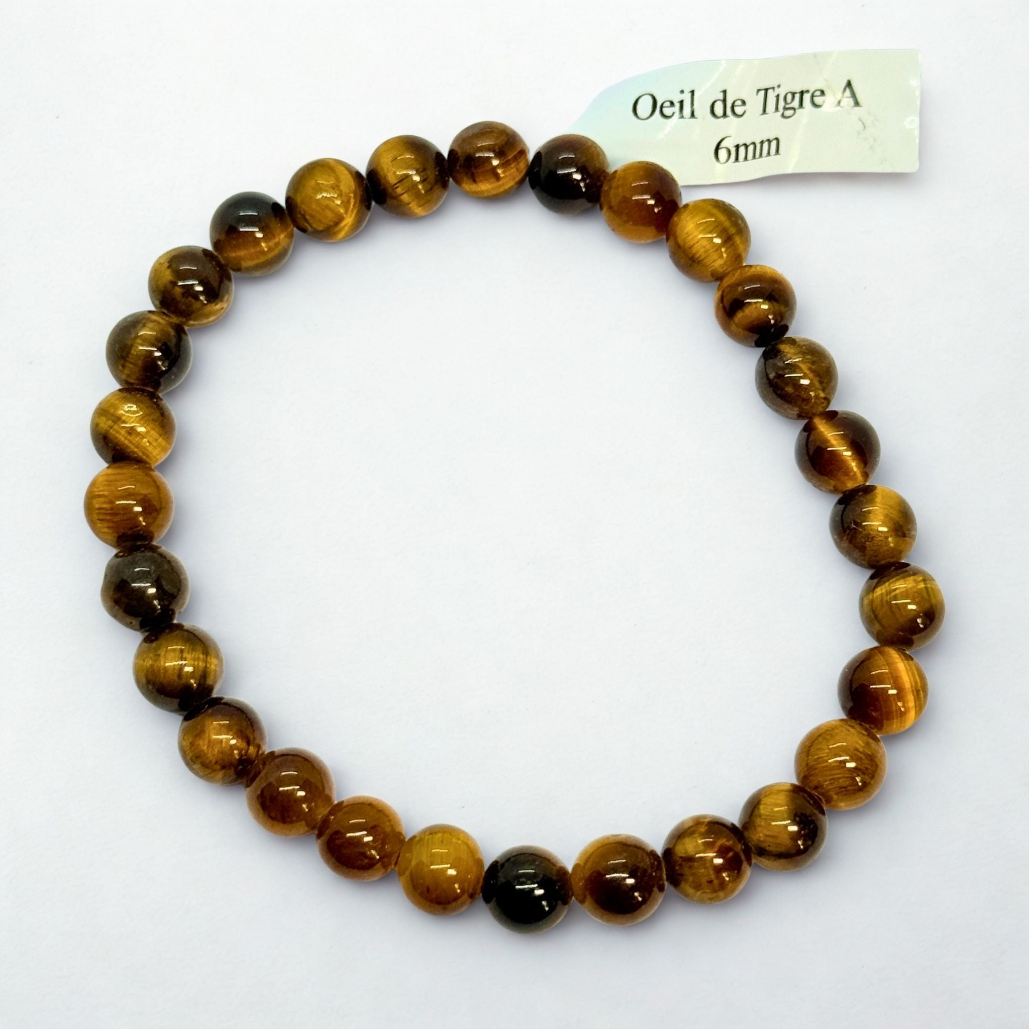 Bracelet boules 6 mm - Œil de tigre - A Précieuse Lucie