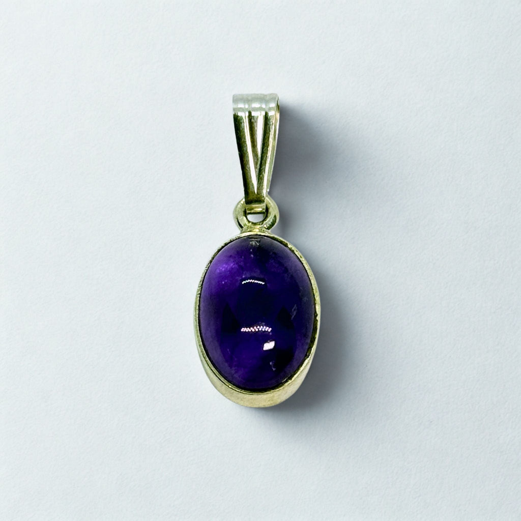 Pendentif - Améthyste AAA - Argent 925 - Ovale 14 mm Précieuse Lucie