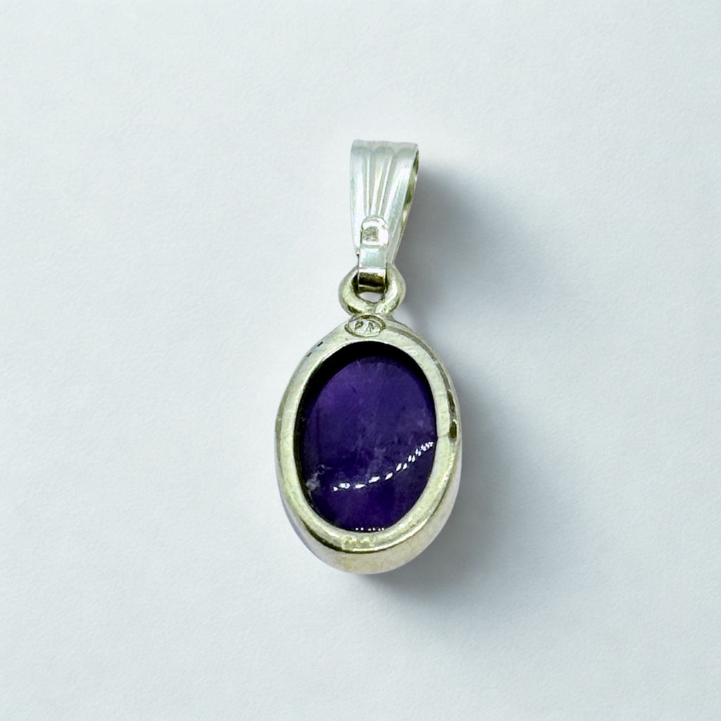 Pendentif - Améthyste AAA - Argent 925 - Ovale 14 mm Précieuse Lucie