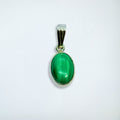 Pendentif - Malachite AA - Argent 925 - Ovale 14 mm Précieuse Lucie