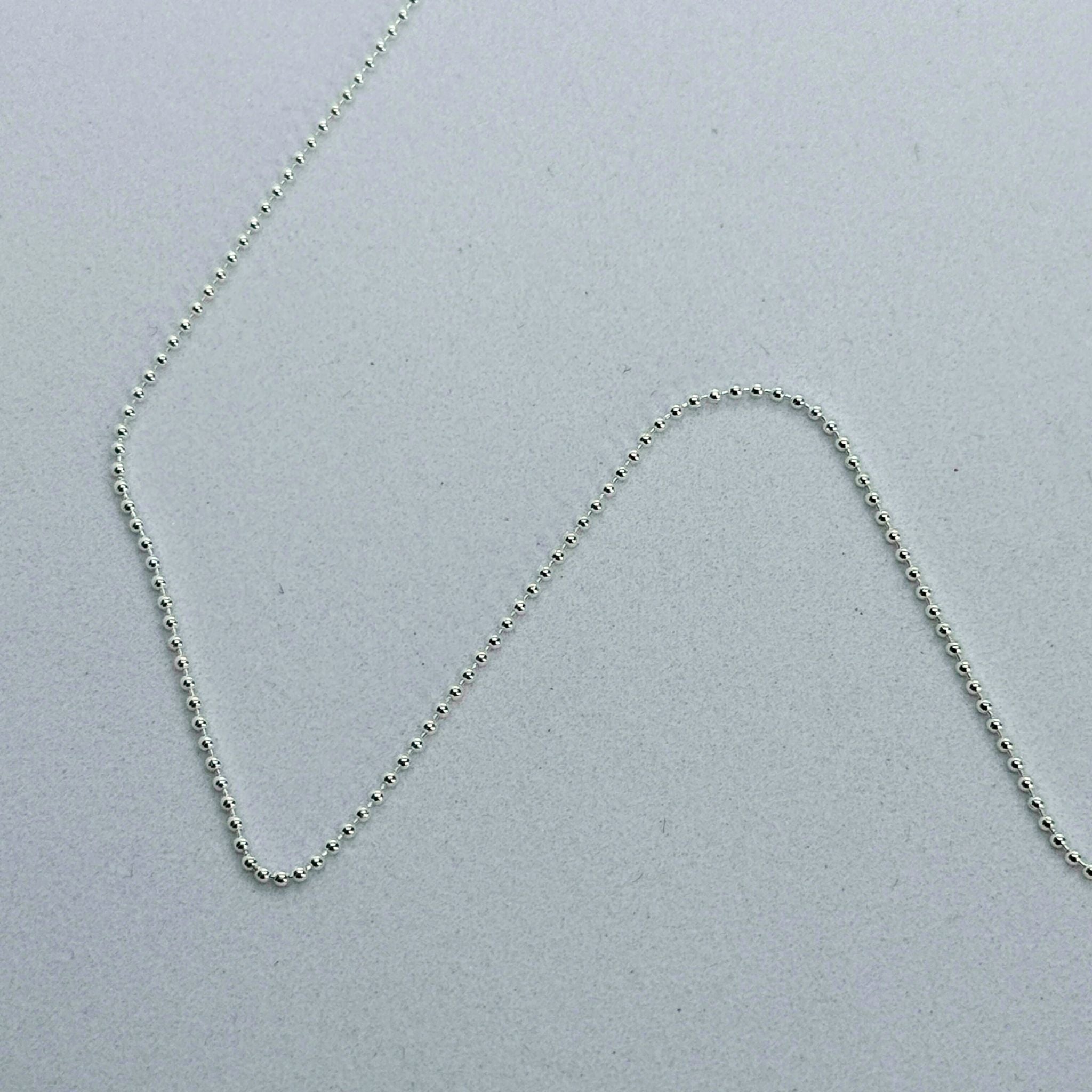 Chaîne Argent massif 925 - Maille Boule - 1 mm 45 cm Précieuse Lucie