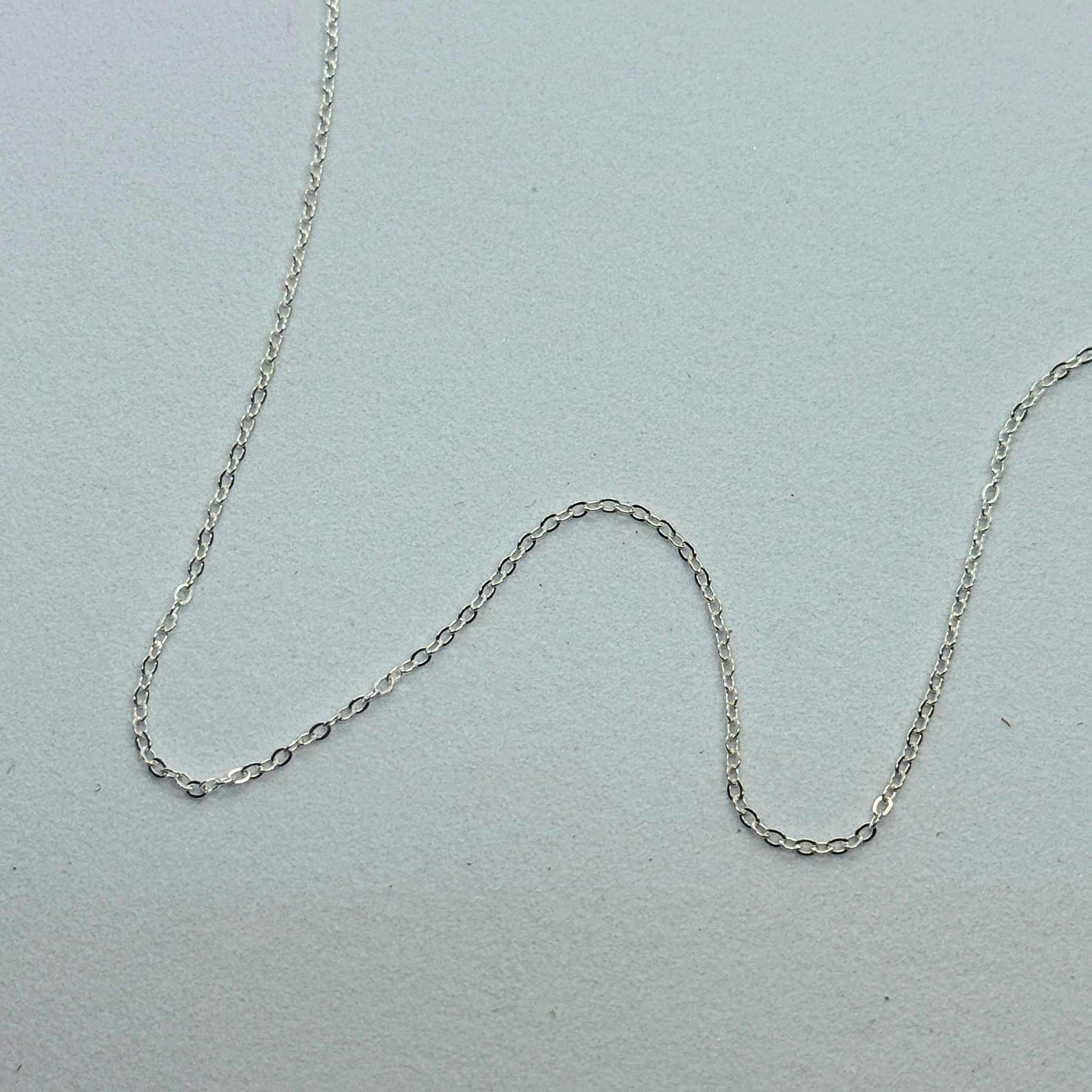 Chaîne Argent massif 925 - Maille Forçat diamantée - 1,3 mm ajustable 40/45 cm Précieuse Lucie