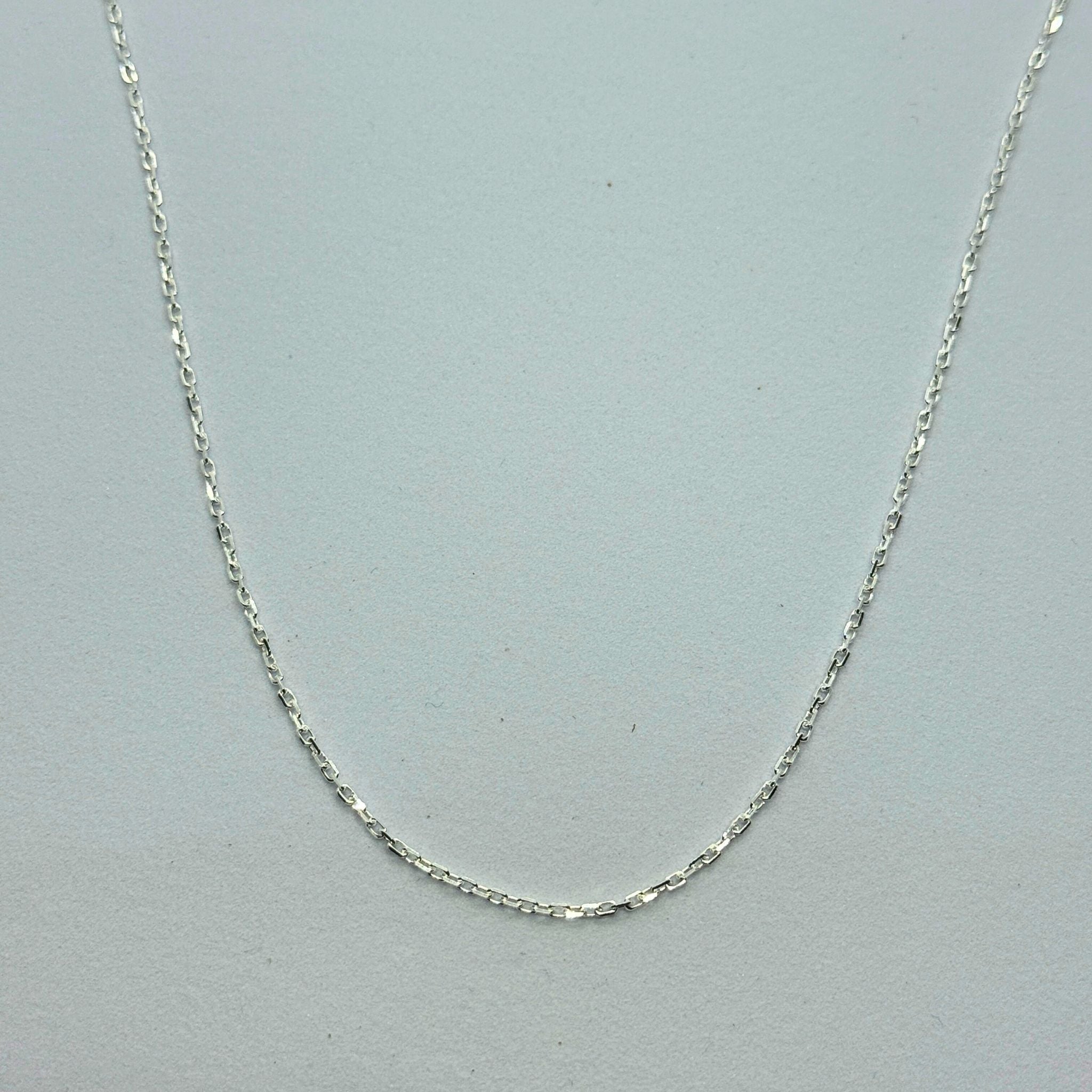 Chaîne Argent massif 925 - Maille Forçat diamantée - 1,5 mm 45 cm Précieuse Lucie