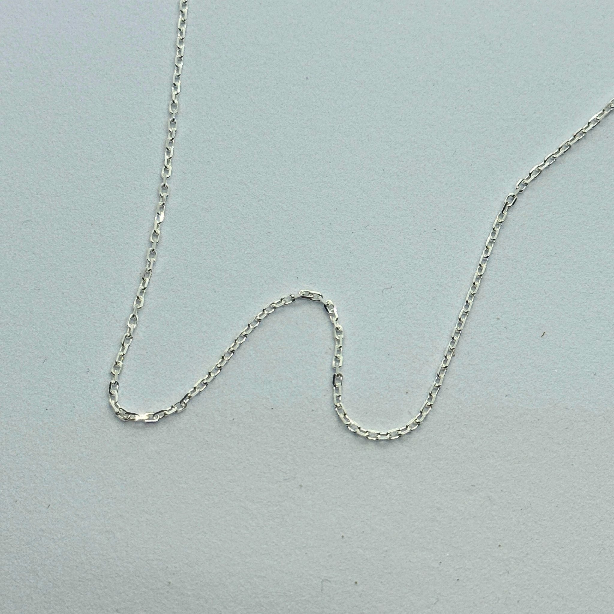 Chaîne Argent massif 925 - Maille Forçat diamantée - 1,5 mm 45 cm Précieuse Lucie