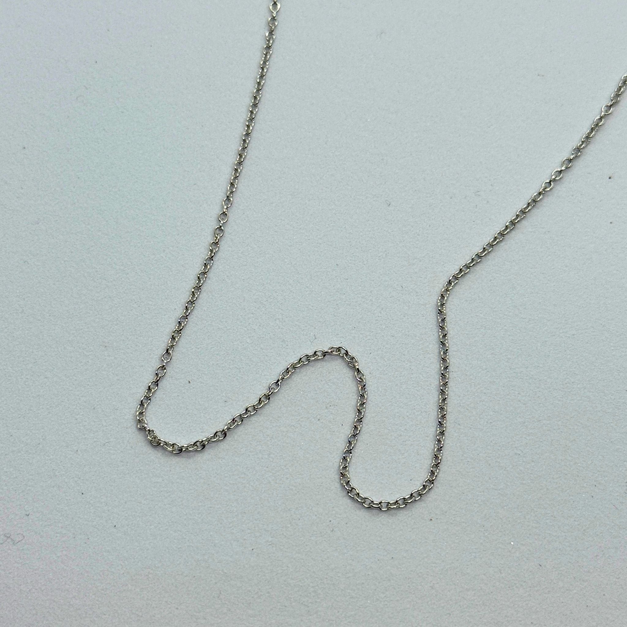 Chaîne Argent massif 925 - Maille Forçat rhodié - 1,5 mm ajustable Précieuse Lucie