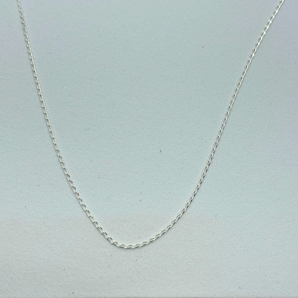 Chaîne Argent massif 925 - Maille diamantée - 1 mm 40 cm Précieuse Lucie