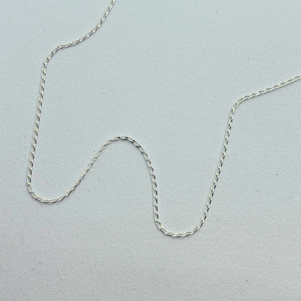 Chaîne Argent massif 925 - Maille diamantée - 1 mm 40 cm Précieuse Lucie