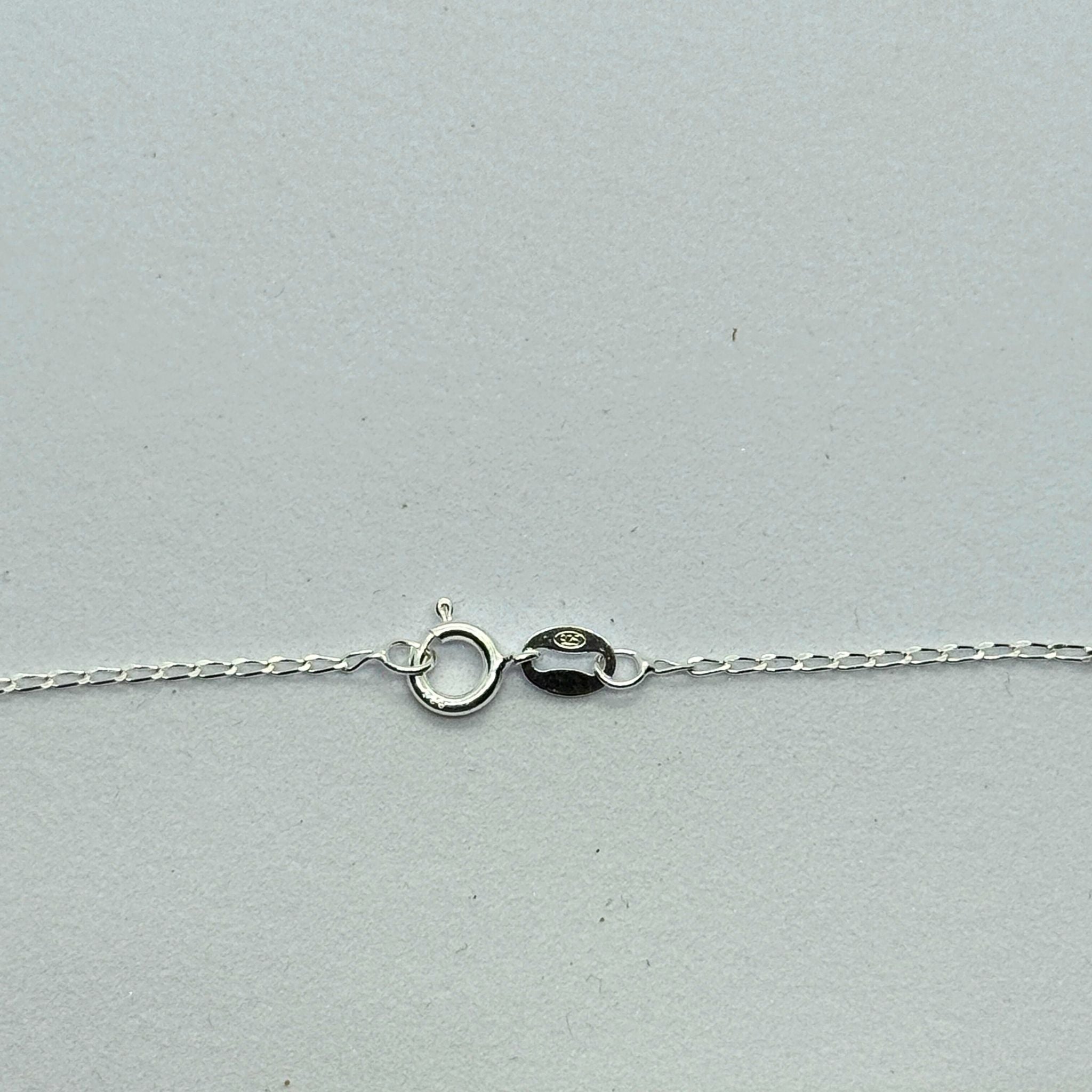 Chaîne Argent massif 925 - Maille diamantée - 1 mm 40 cm Précieuse Lucie