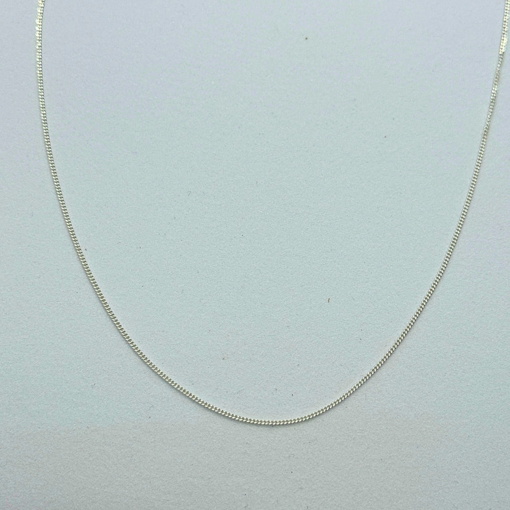 Chaîne Argent massif 925 - Maille Gourmette diamantée - 1,2 mm 45 cm Précieuse Lucie