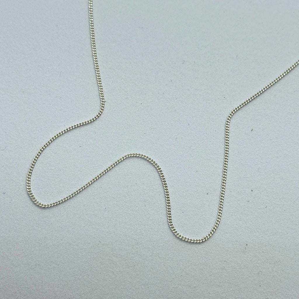 Chaîne Argent massif 925 - Maille Gourmette diamantée - 1,2 mm 45 cm Précieuse Lucie