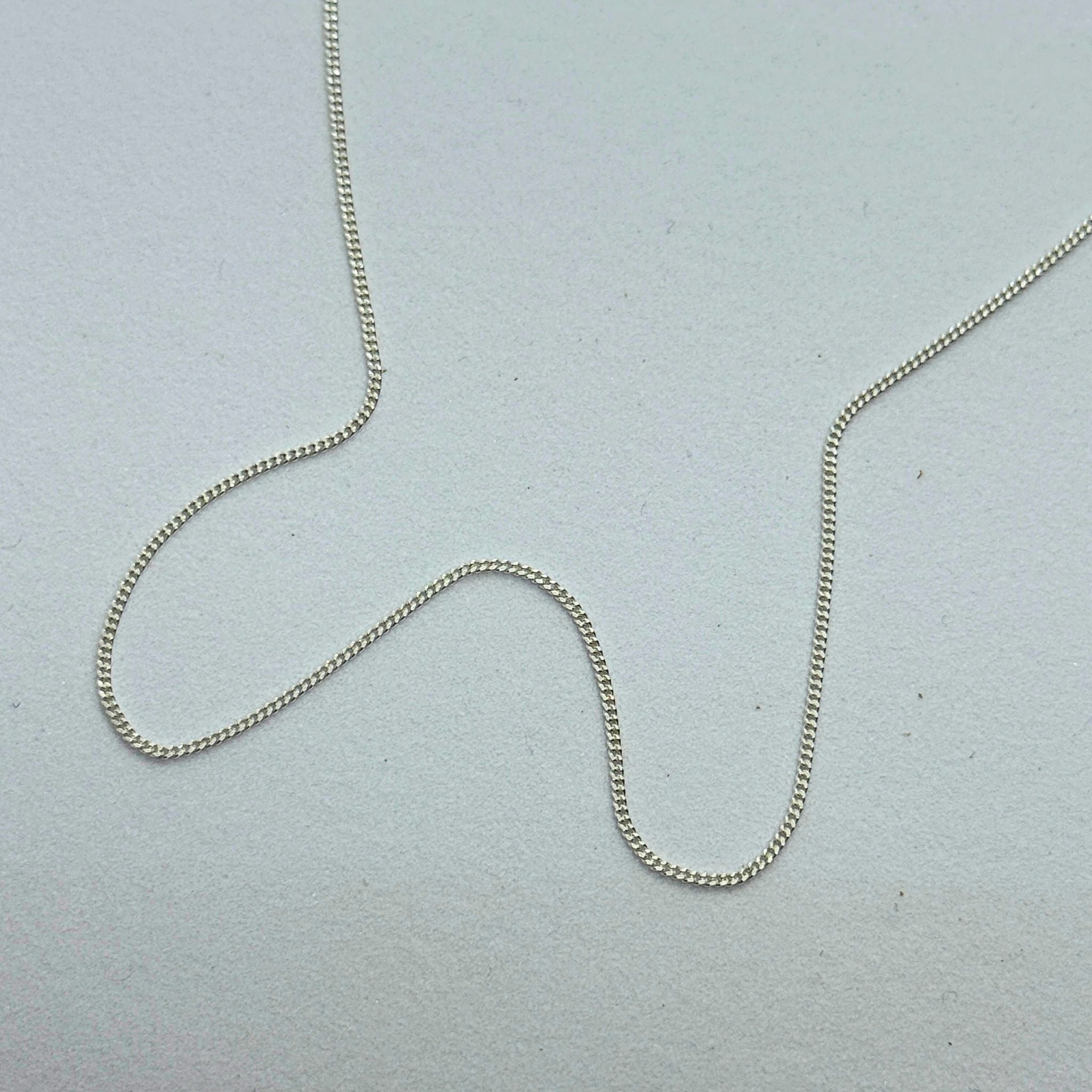 Chaîne Argent massif 925 - Maille Gourmette diamantée - 1,2 mm 45 cm Précieuse Lucie