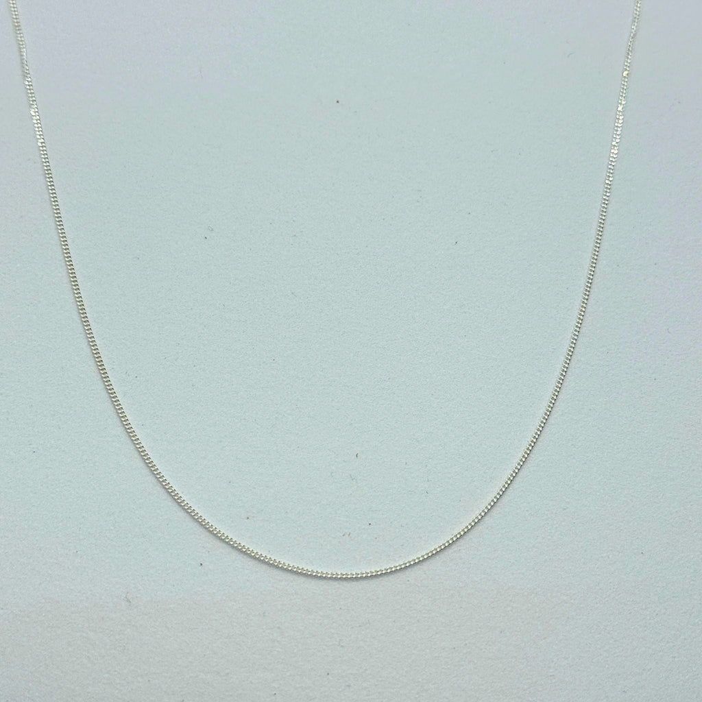 Chaîne Argent massif 925 - Maille Gourmette diamantée - 1 mm ajustable 45/50 cm Précieuse Lucie