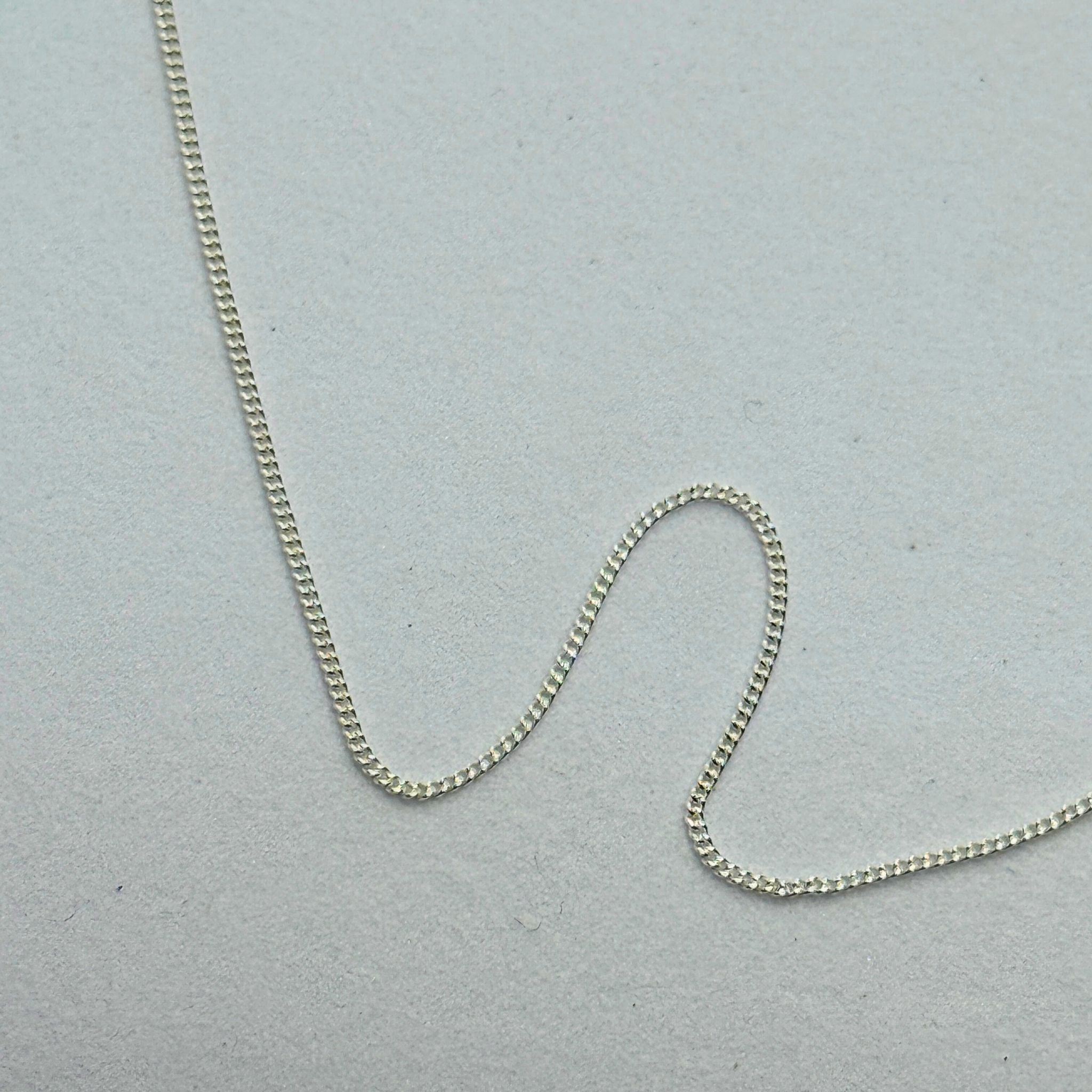 Chaîne Argent massif 925 - Maille Gourmette diamantée - 1 mm ajustable 45/50 cm Précieuse Lucie