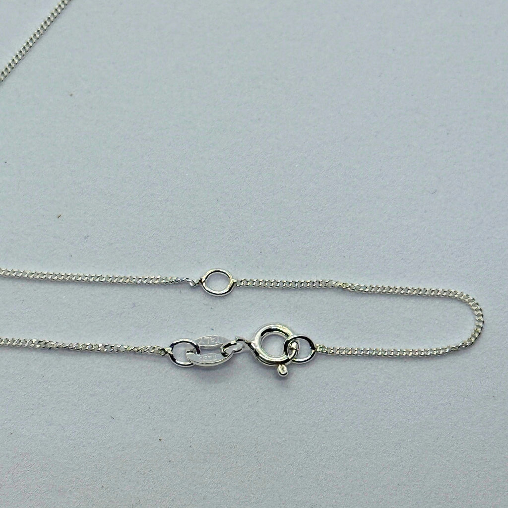 Chaîne Argent massif 925 - Maille Gourmette diamantée - 1 mm ajustable 45/50 cm Précieuse Lucie