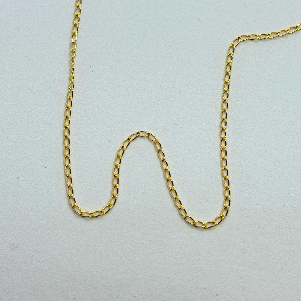 Chaîne Plaqué Or - Maille Cheval diamantée - 1,55 mm Précieuse Lucie