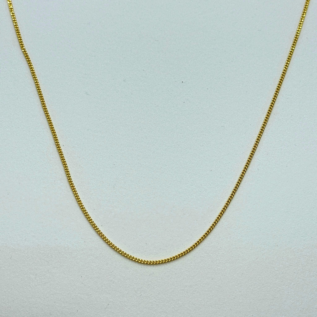 Chaîne Plaqué Or - Maille Gourmette diamantée - 1,2 mm Précieuse Lucie