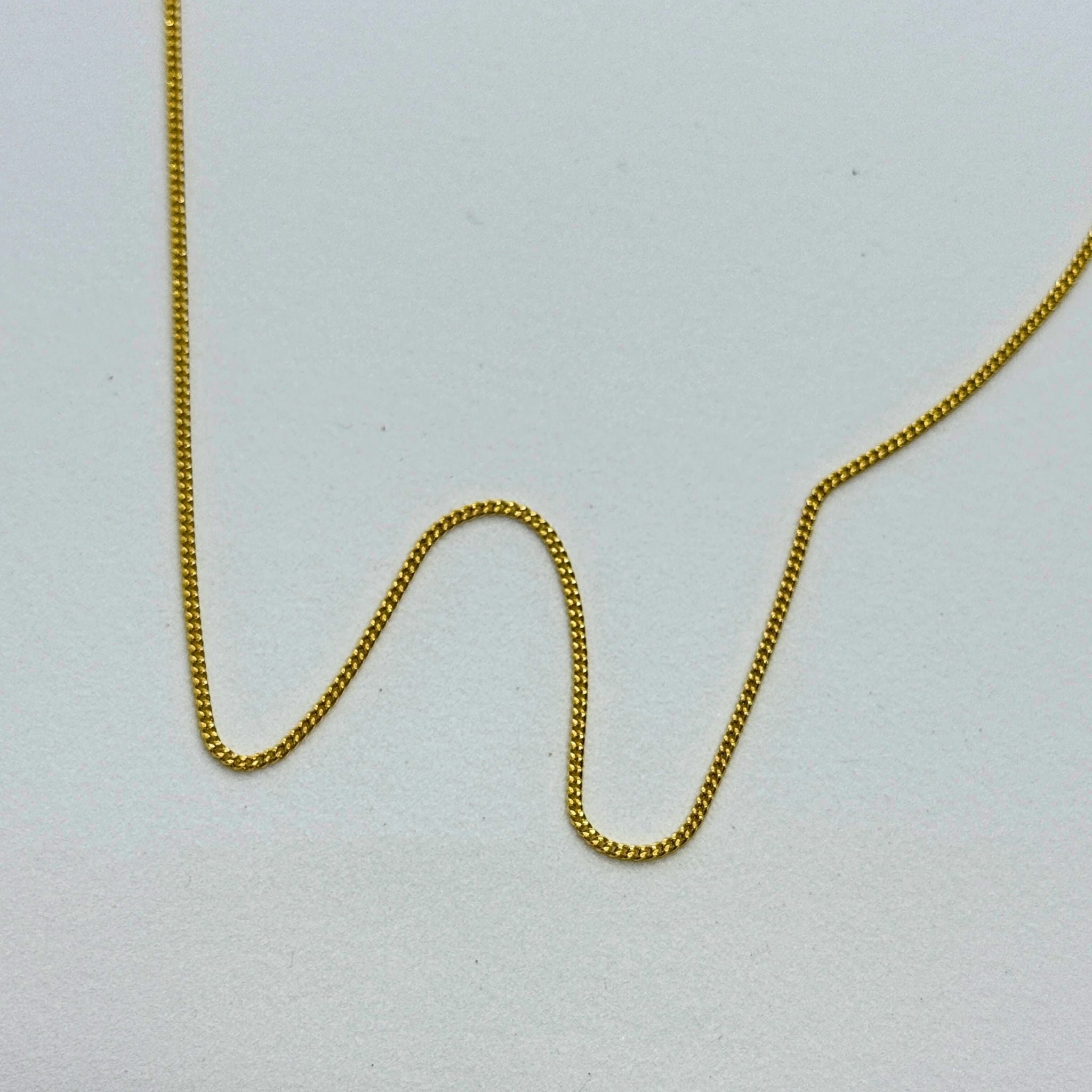 Chaîne Plaqué Or - Maille Gourmette diamantée - 1,2 mm Précieuse Lucie