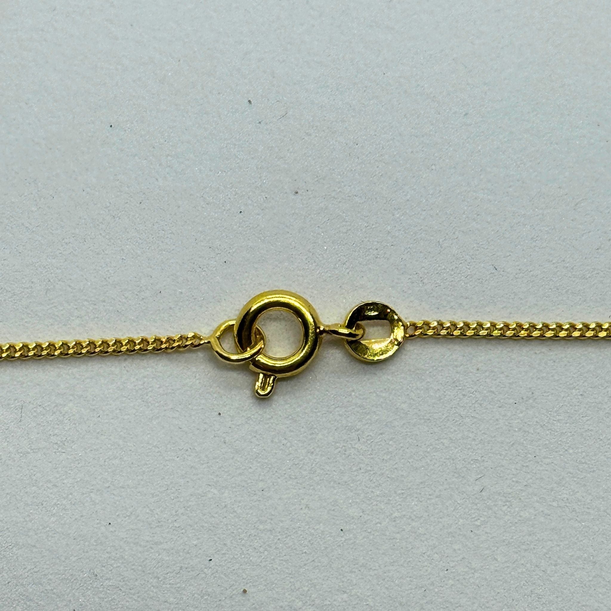 Chaîne Plaqué Or - Maille Gourmette diamantée - 1,2 mm Précieuse Lucie