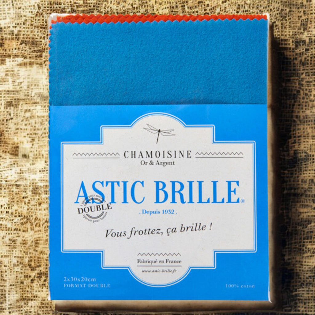 Chamoisine Double Astic Brille – Nettoyage Or & Argent - 30x20 cm