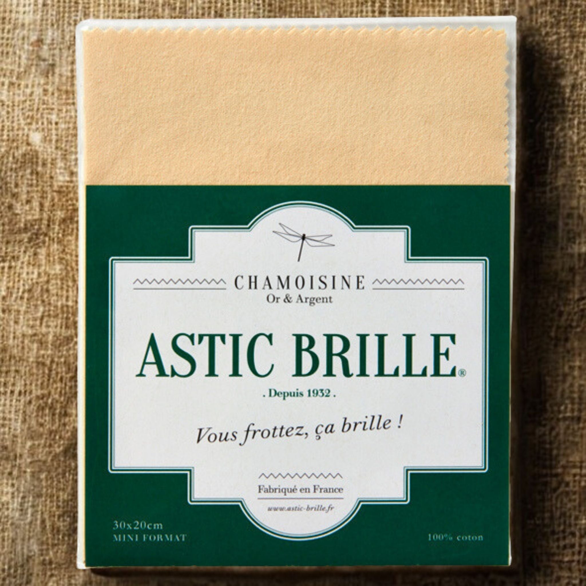 Chamoisine Astic Brille – Nettoyage Or & Argent - 30x20 cm