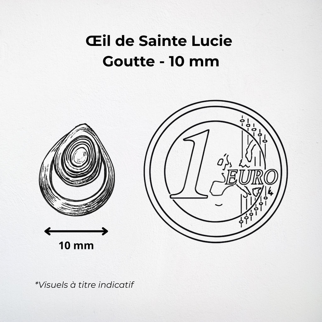 Boucles d'oreilles - Abalone Argent 925 - Goutte 10 mm Précieuse Lucie