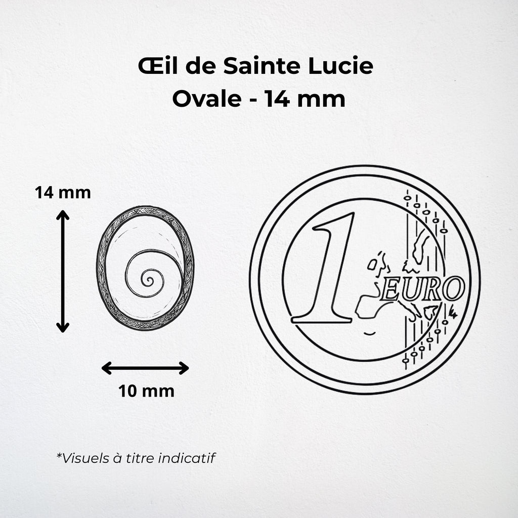 Bracelet Assemblé - Œil de Sainte Lucie Turquoise Argent 925 - Ovale 14 mm Précieuse Lucie