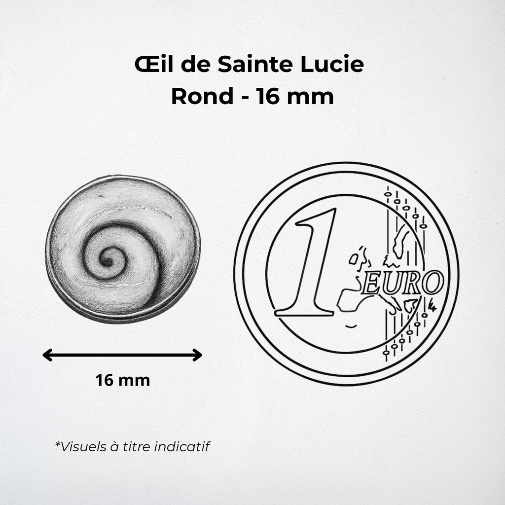 Boucles d'oreilles - Œil de Sainte Lucie Argent 925 - Rond 16 mm Précieuse Lucie