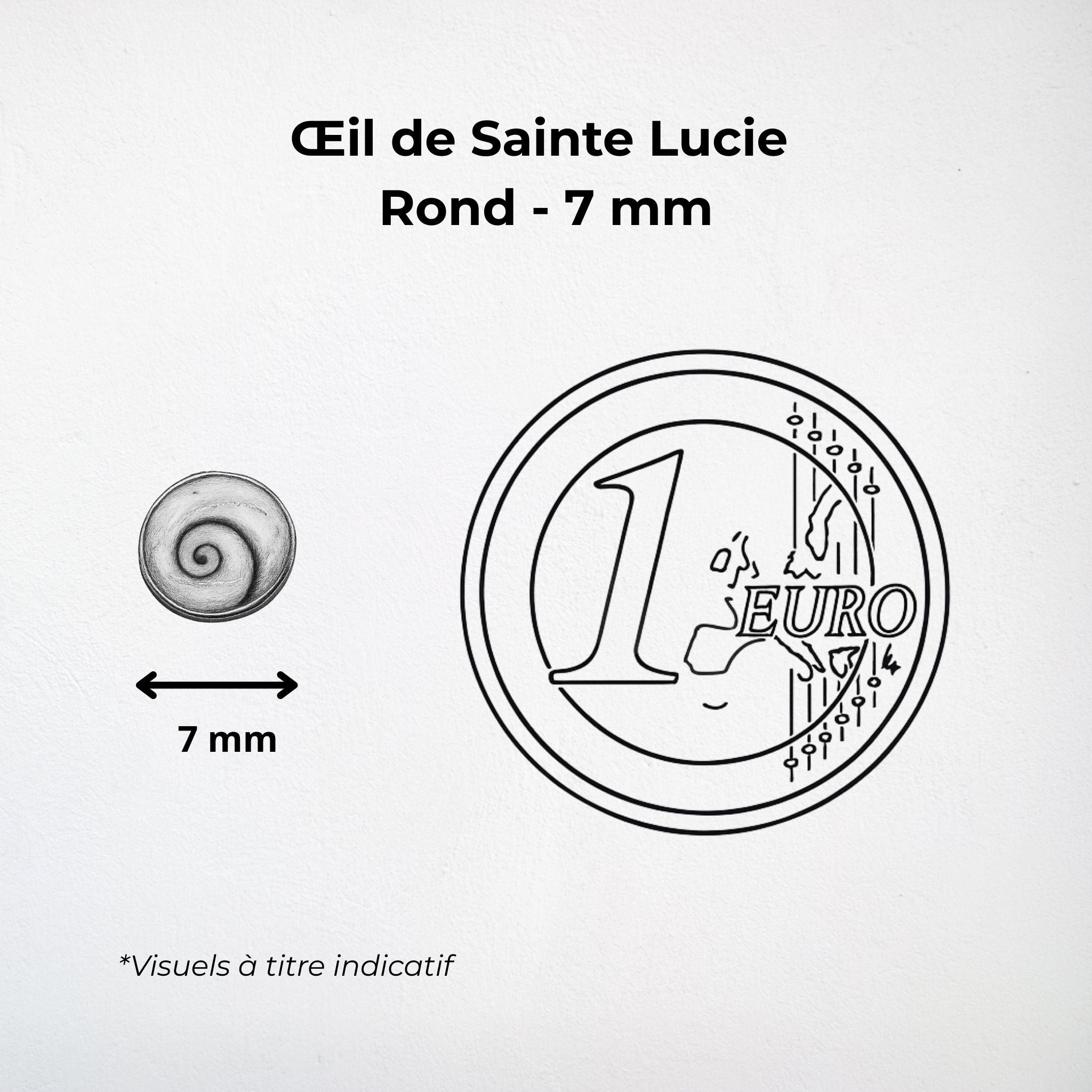 Boucles d'oreilles - Œil de Sainte Lucie Argent 925 - Rond 7 mm Précieuse Lucie