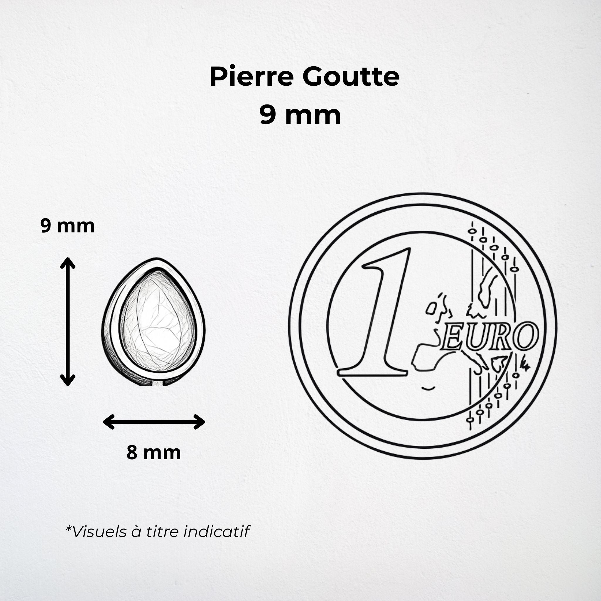 Bague Ouverte - Œil de Sainte Lucie Argent 925 - Double gouttes 9 mm Précieuse Lucie