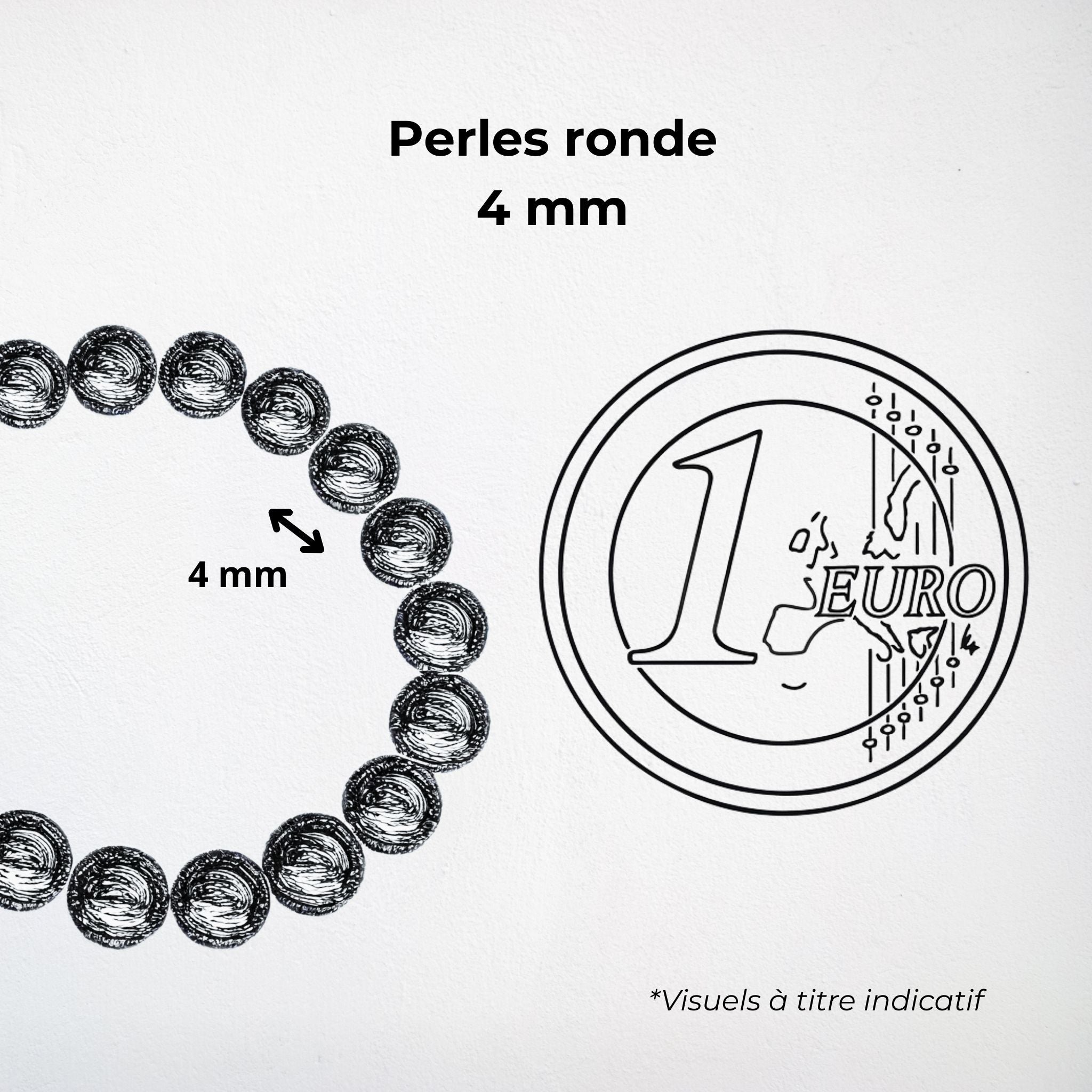 Bracelet boules 4 mm - Aigue-marine - Brésil A Précieuse Lucie