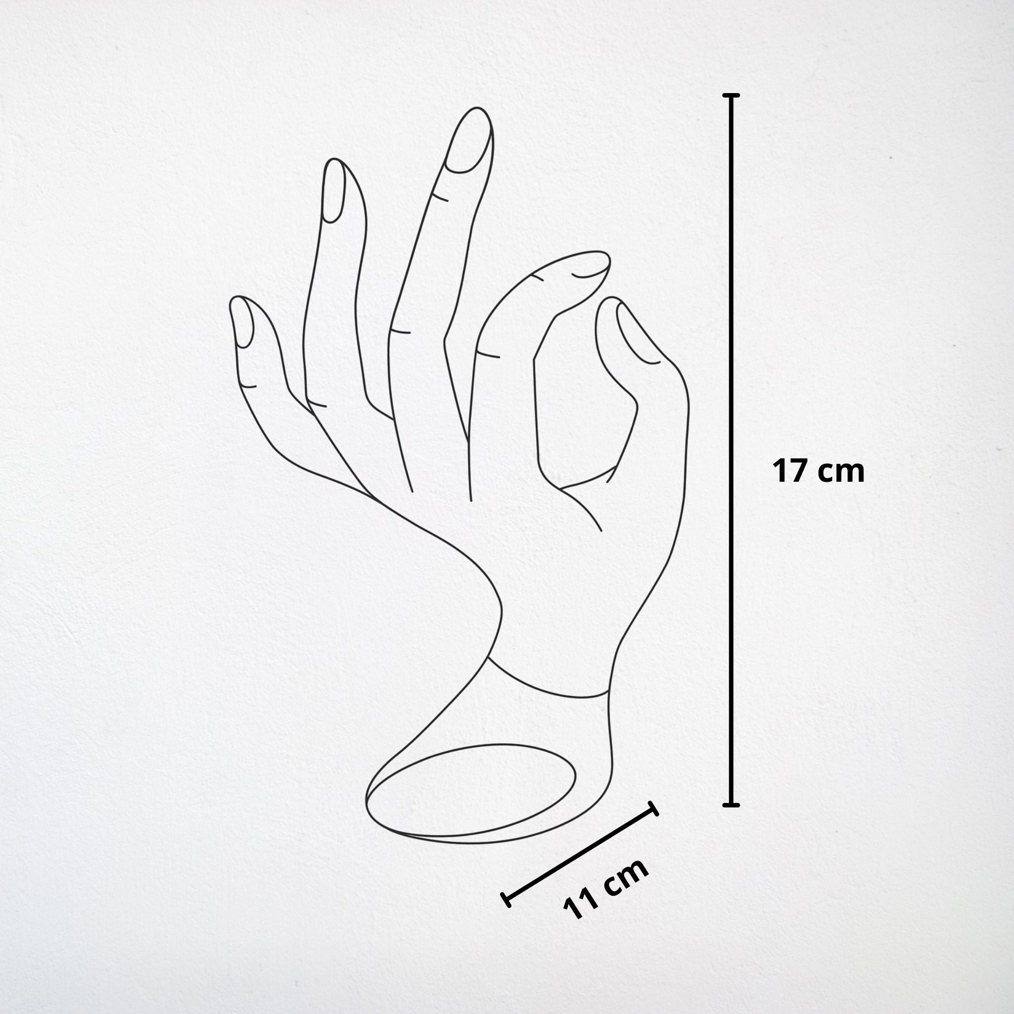 Présentoir Main - Acrylique cristal transparent - Bagues