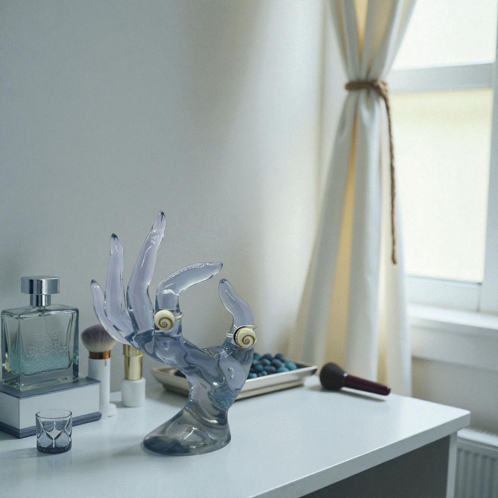 Présentoir Main - Acrylique cristal transparent - Bagues