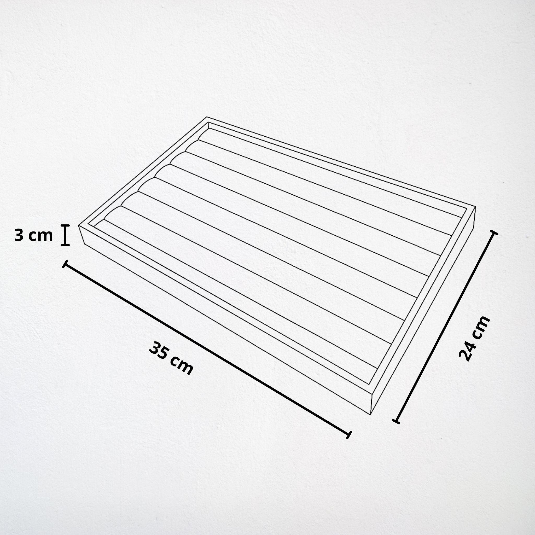 Présentoir Plateau - Velours gris - Bagues