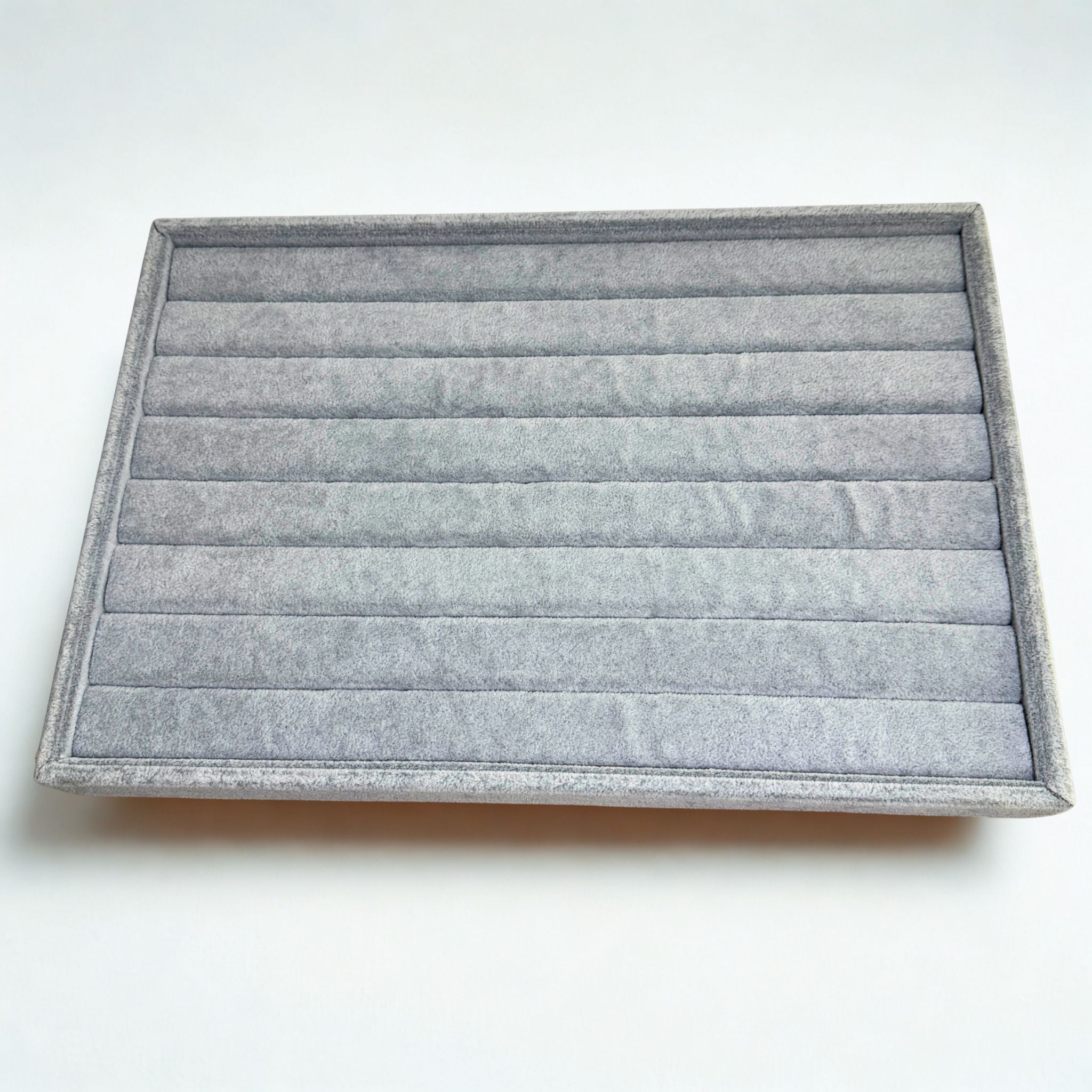 Présentoir Plateau - Velours gris - Bagues