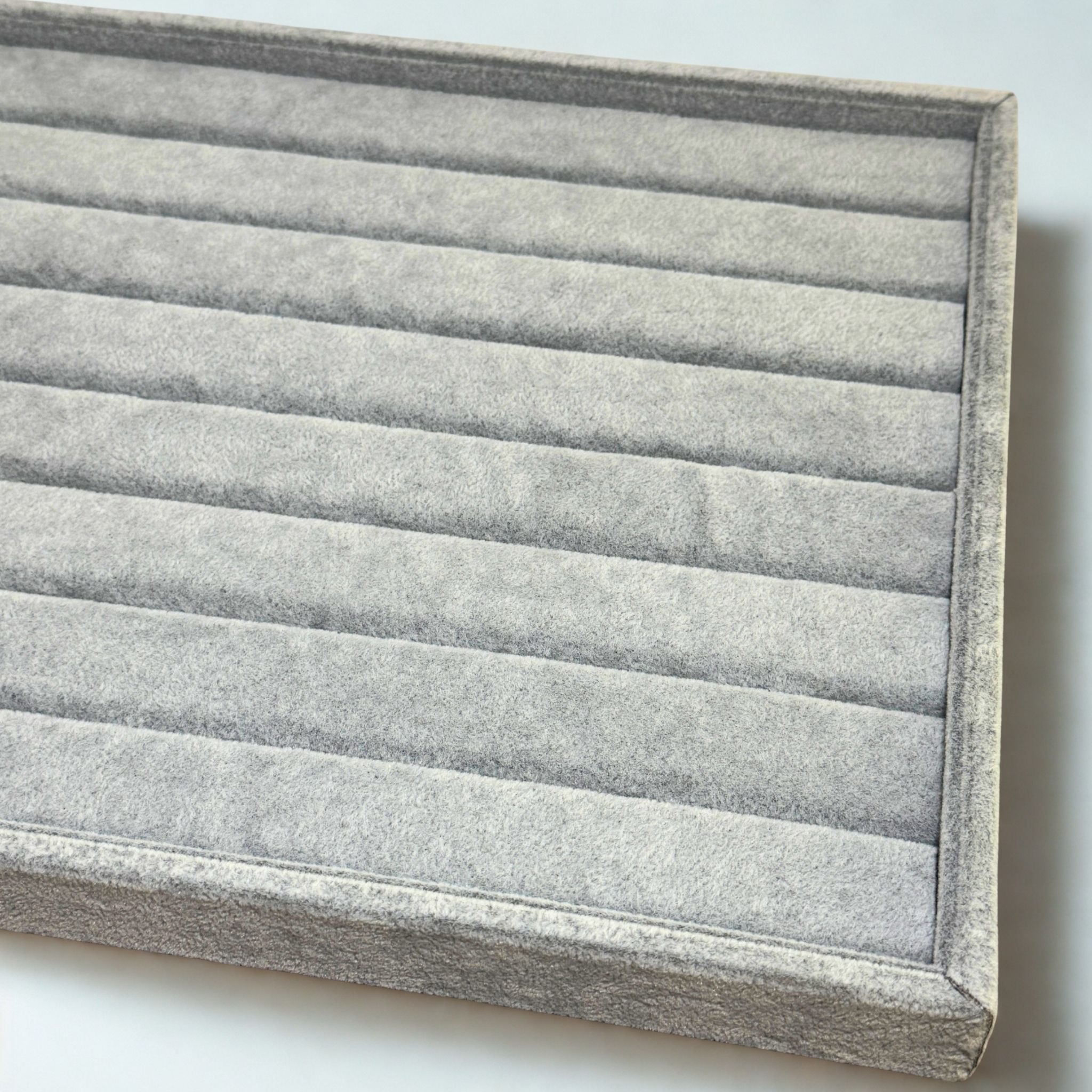 Présentoir Plateau - Velours gris - Bagues