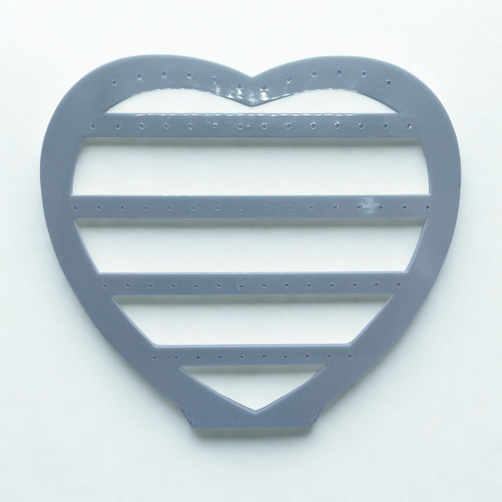 Présentoir forme coeur - Acrylique blanc - Boucles d'oreilles Précieuse Lucie