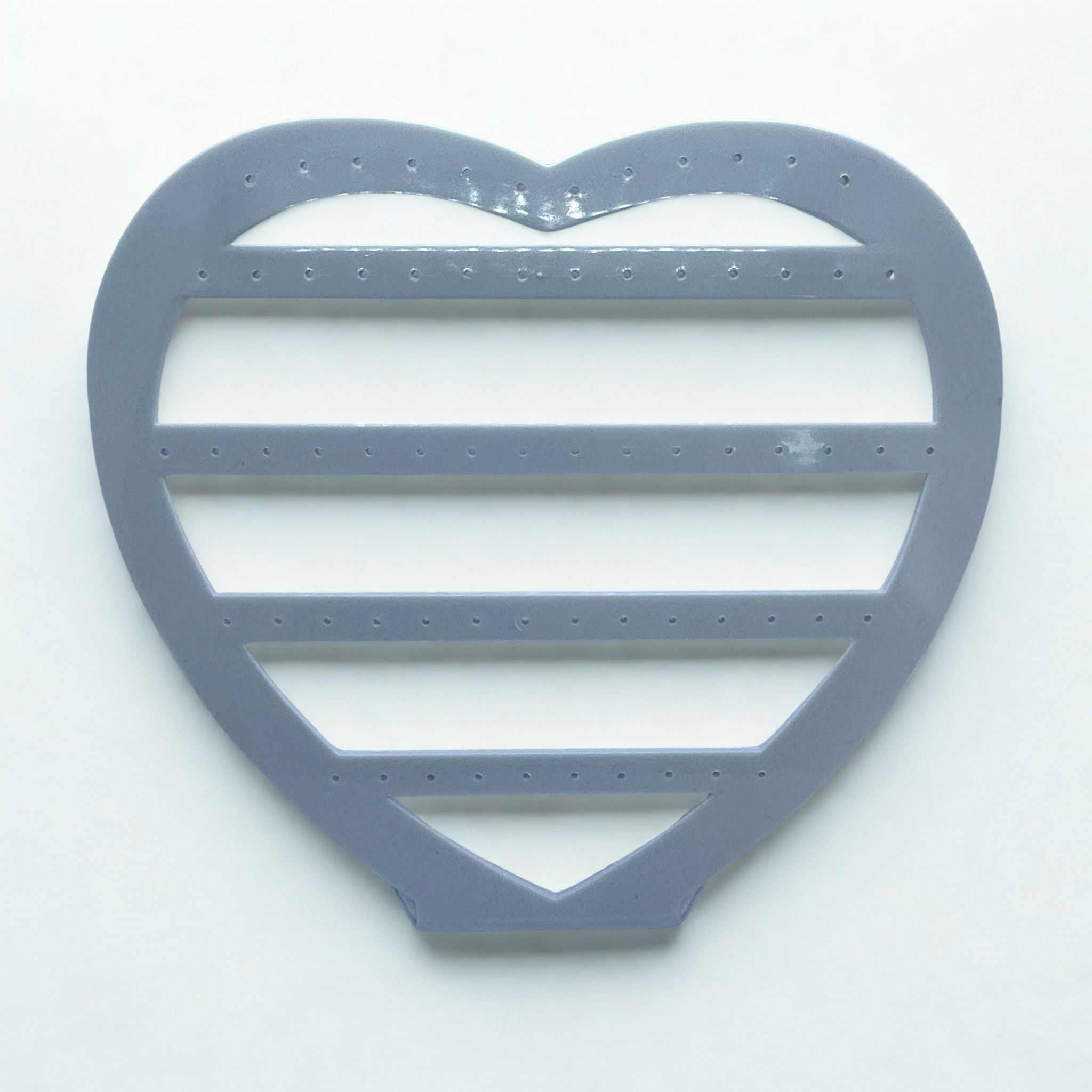 Présentoir forme coeur - Acrylique blanc - Boucles d'oreilles Précieuse Lucie