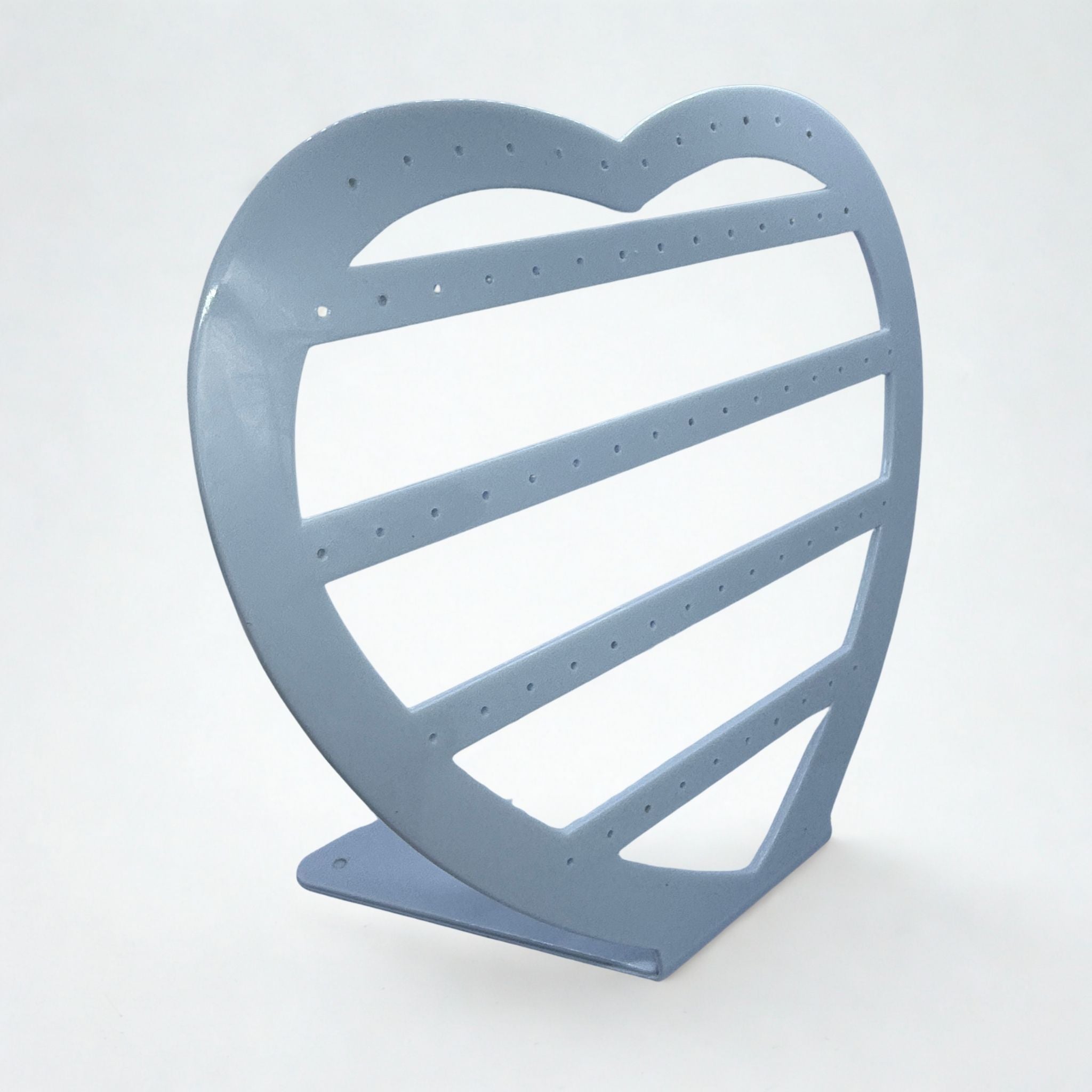 Présentoir forme coeur - Acrylique blanc - Boucles d'oreilles Précieuse Lucie