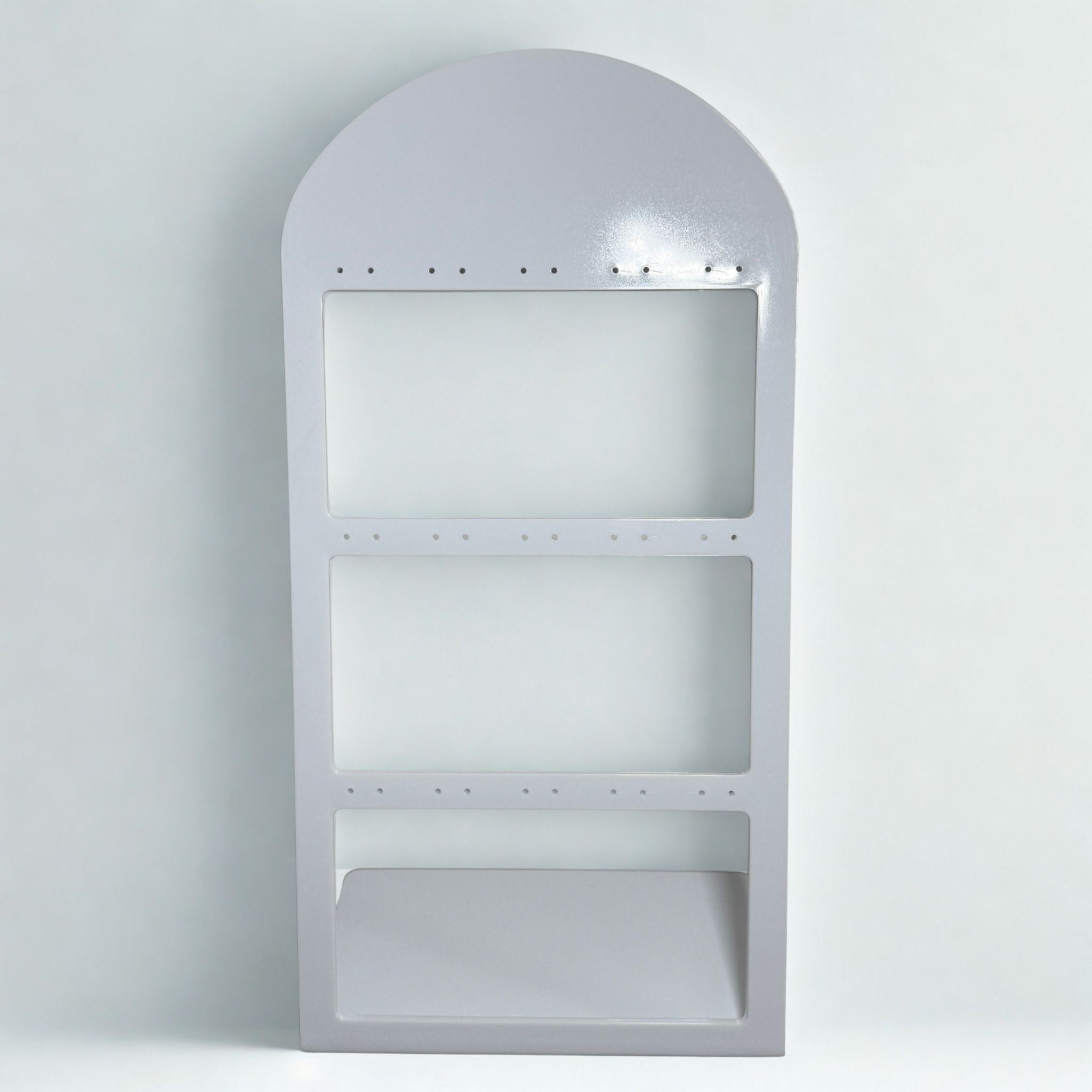 Présentoir forme arrondi - Acrylique blanc - Boucles d'oreilles