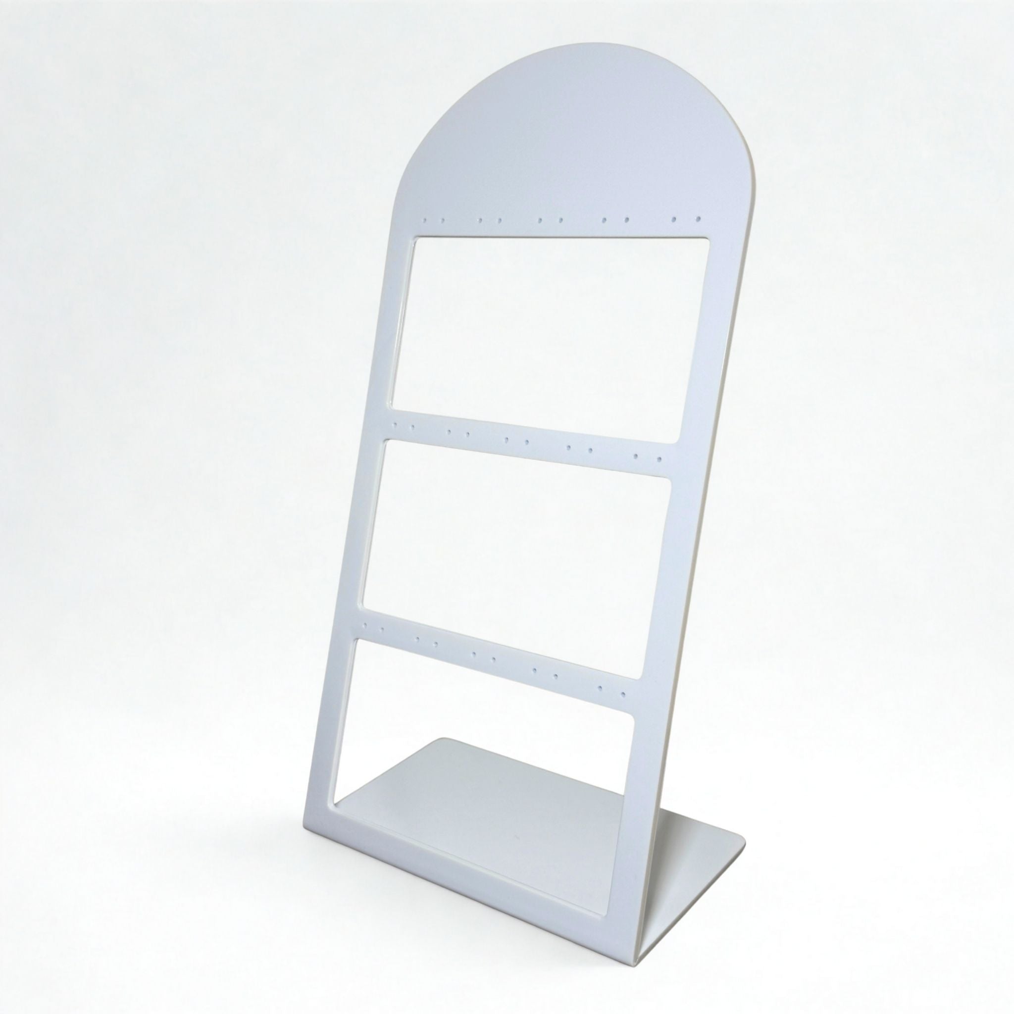 Présentoir forme arrondi - Acrylique blanc - Boucles d'oreilles