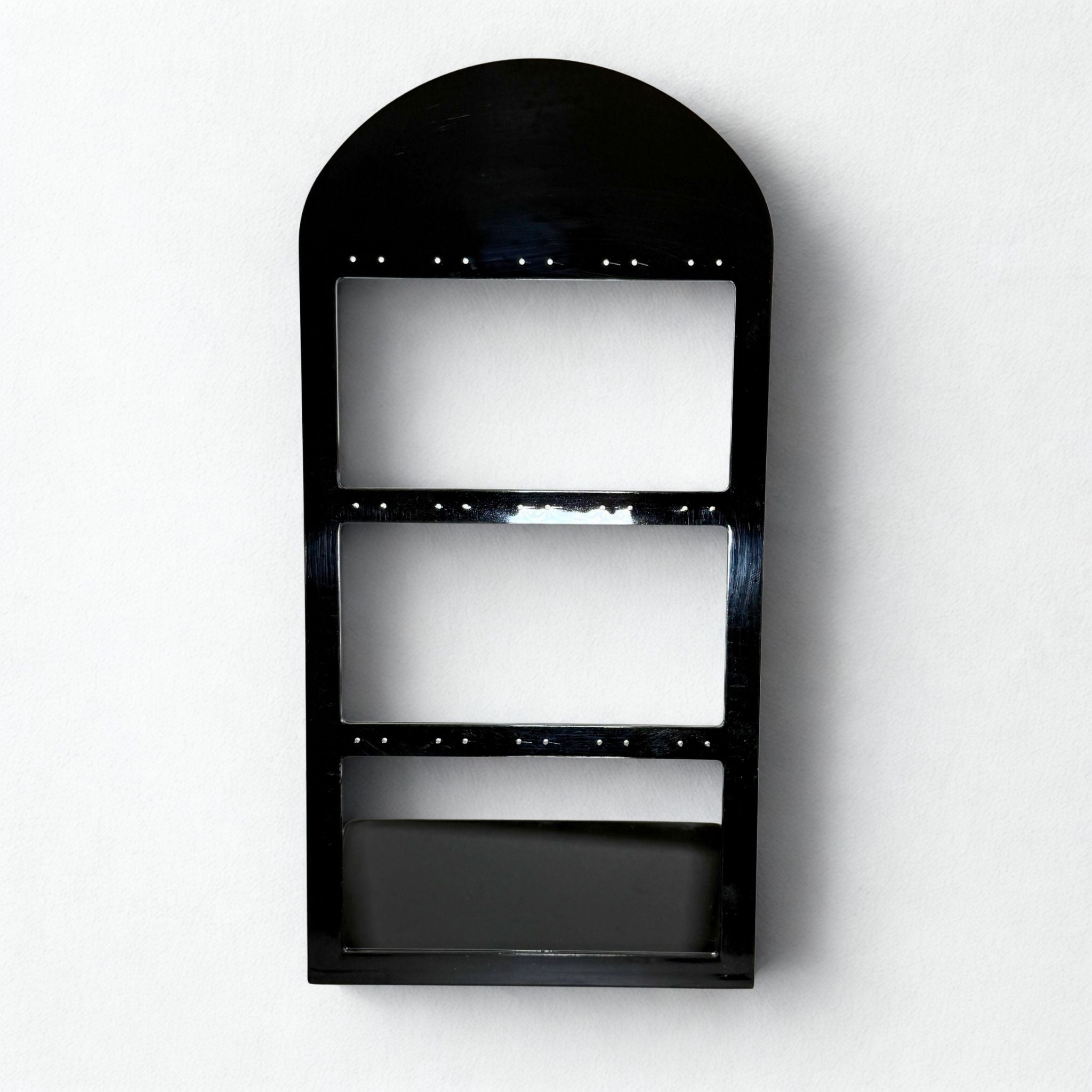 Présentoir forme arrondi - Acrylique noir - Boucles d'oreilles