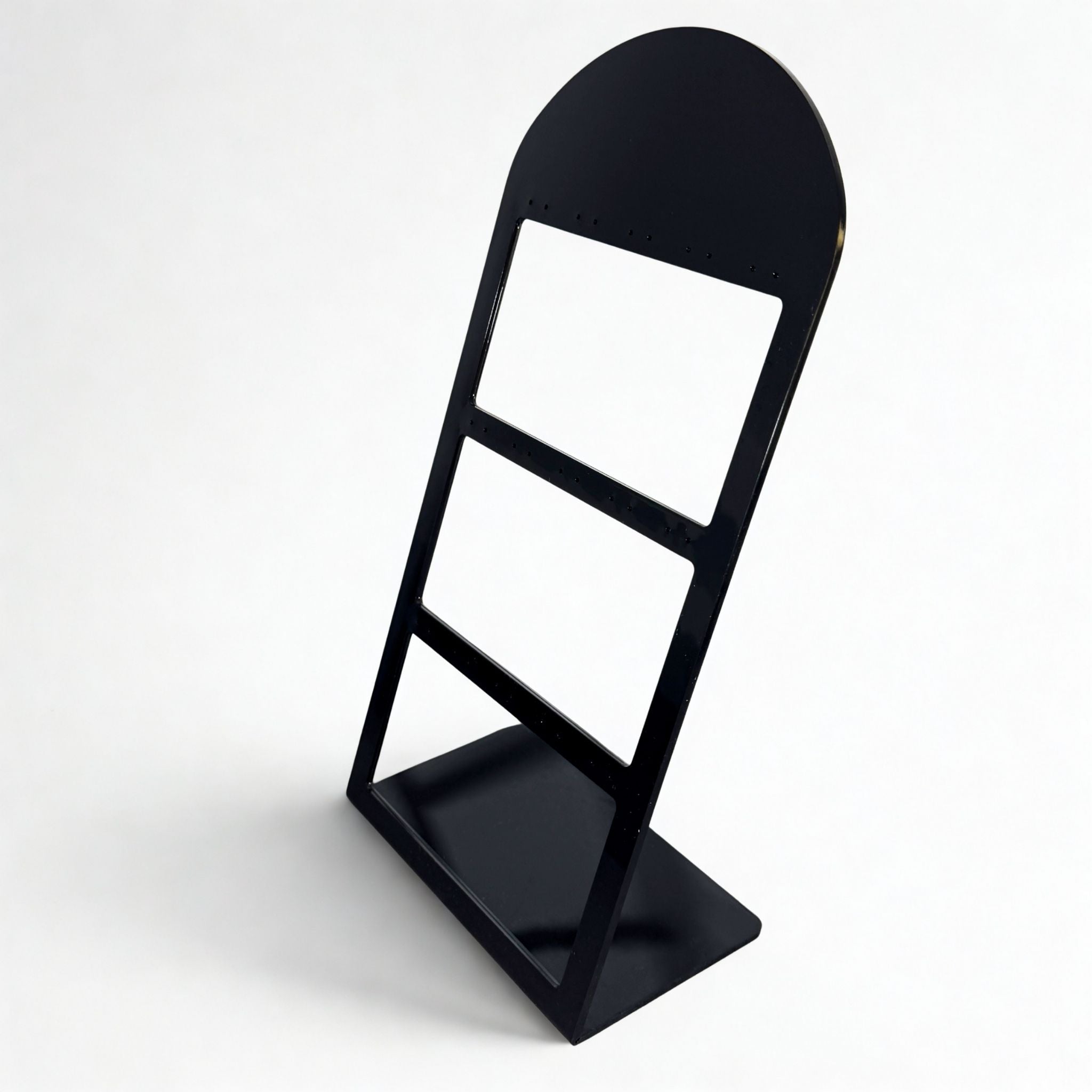 Présentoir forme arrondi - Acrylique noir - Boucles d'oreilles