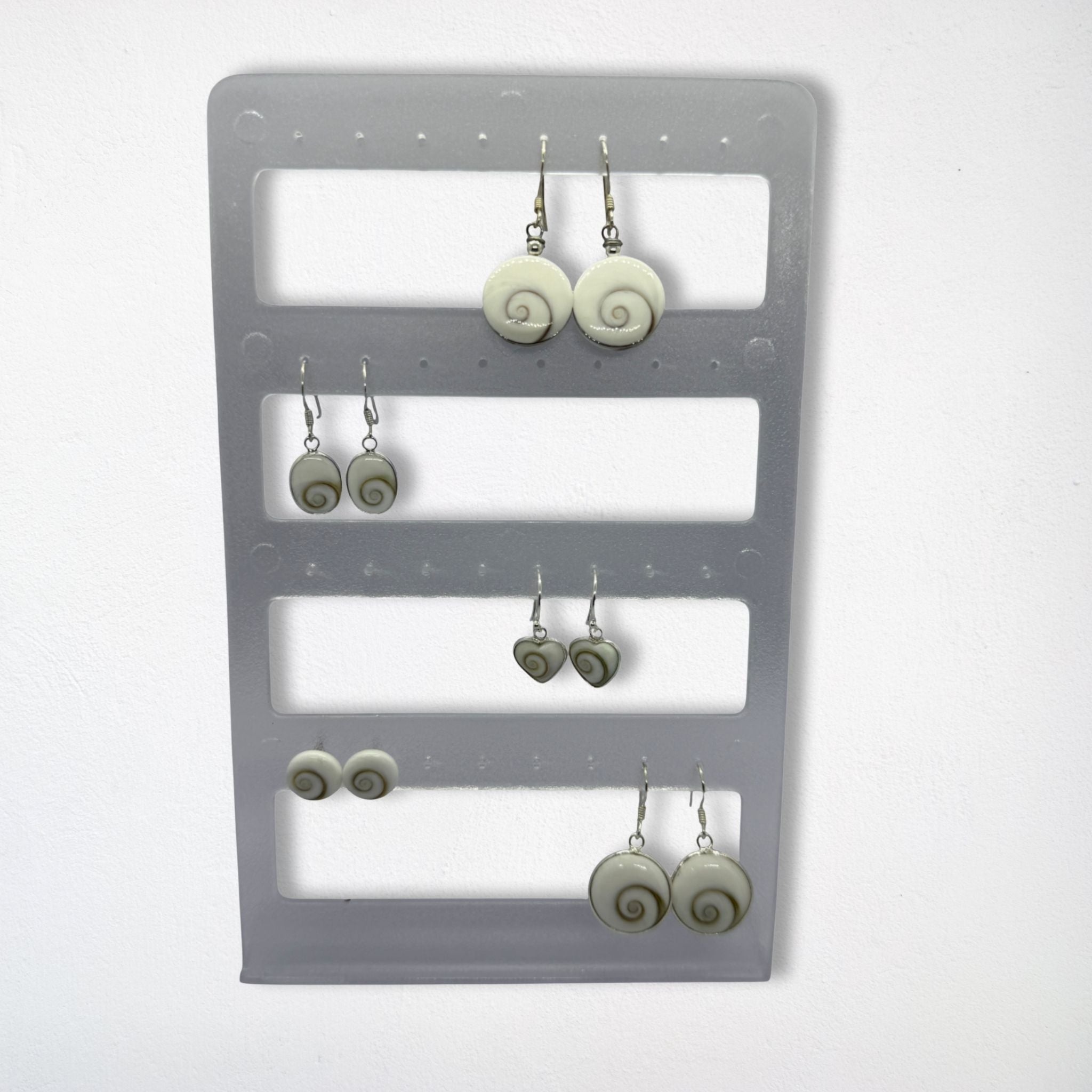 Présentoir forme rectangle - Acrylique transparent - Boucles d'oreilles