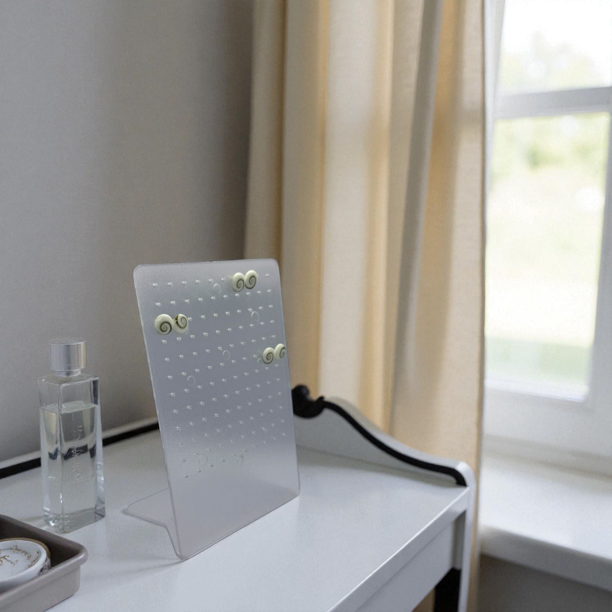 Présentoir forme rectangle plein - Acrylique transparent - Boucles d'oreilles