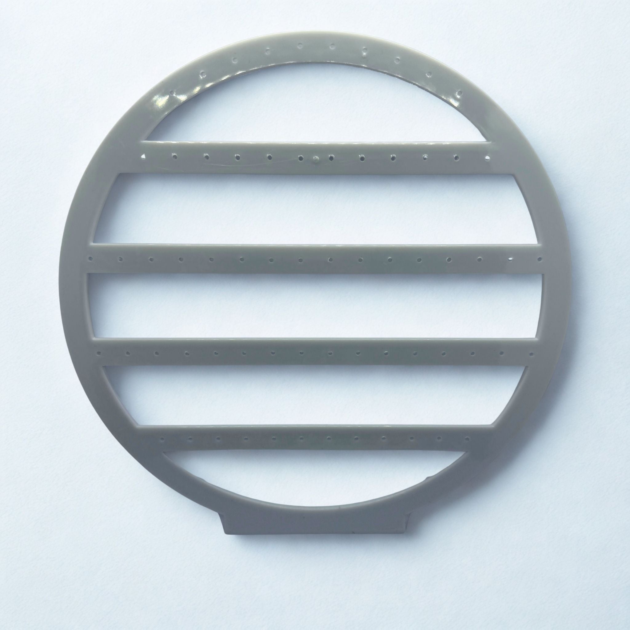 Présentoir forme rond - Acrylique blanc - Boucles d'oreilles Précieuse Lucie